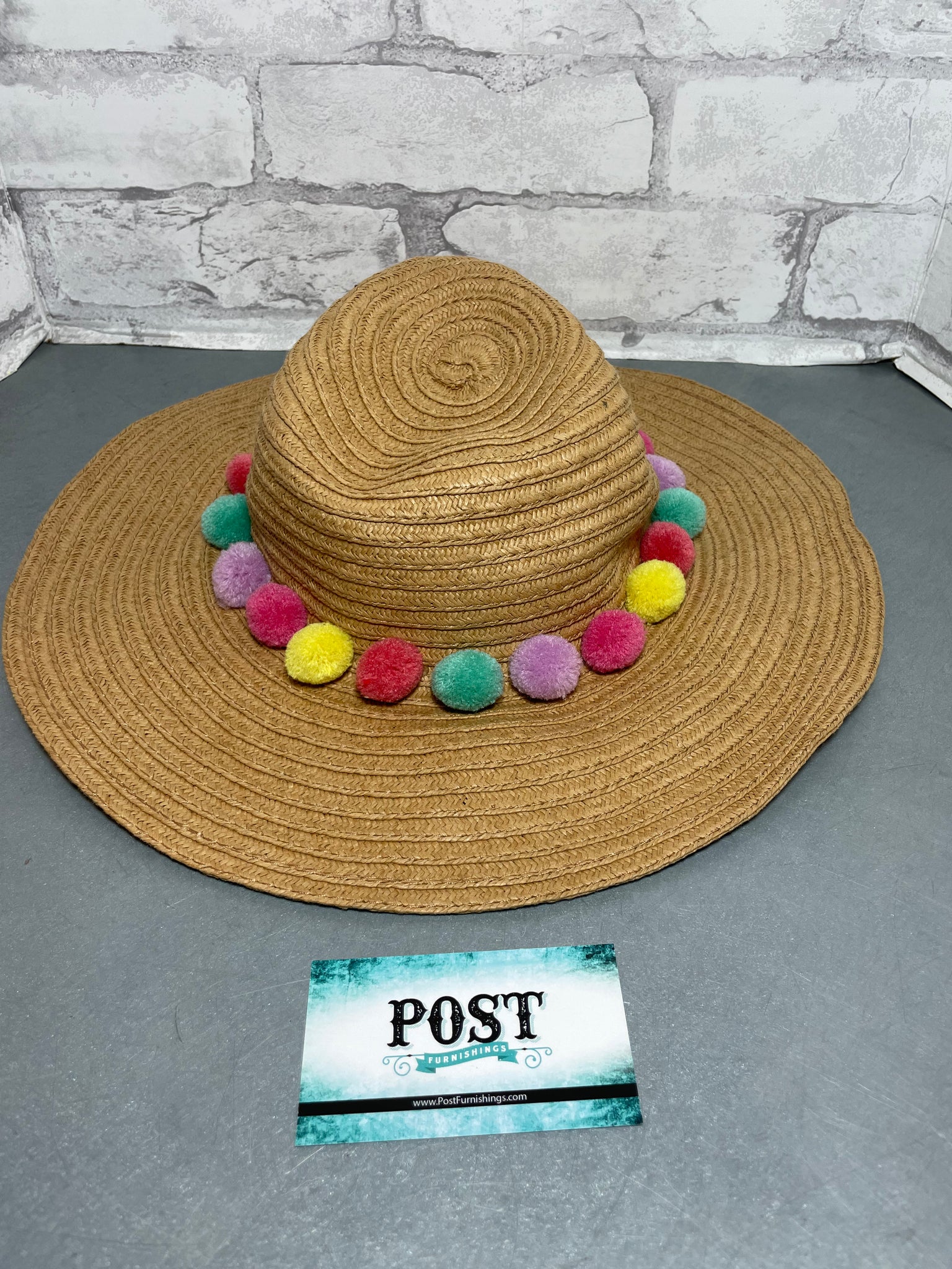 Sun Hat with Pom Pom’s