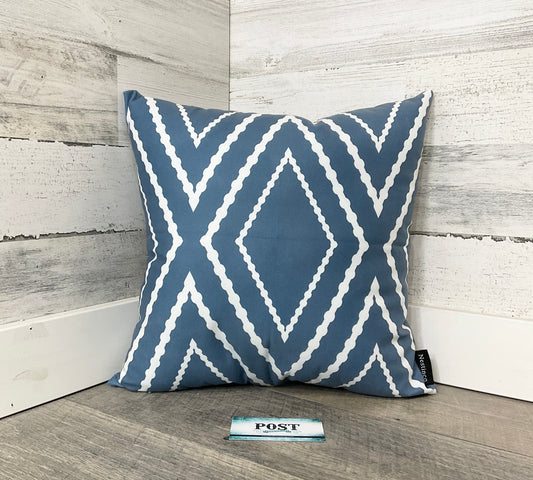 Blue Patterned Pillow