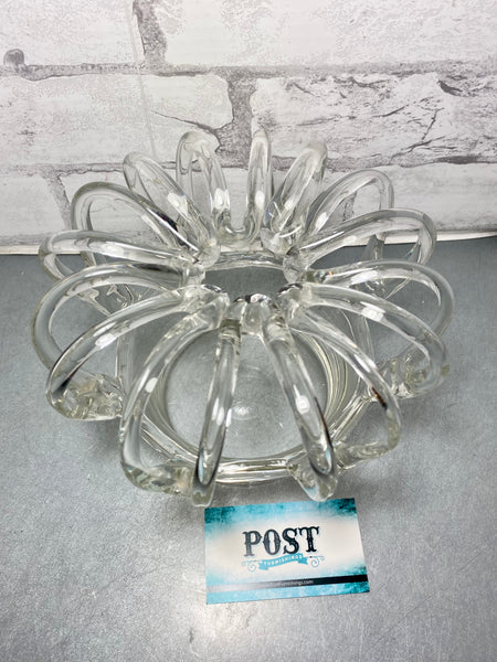 Crown Shaped Glass Vase