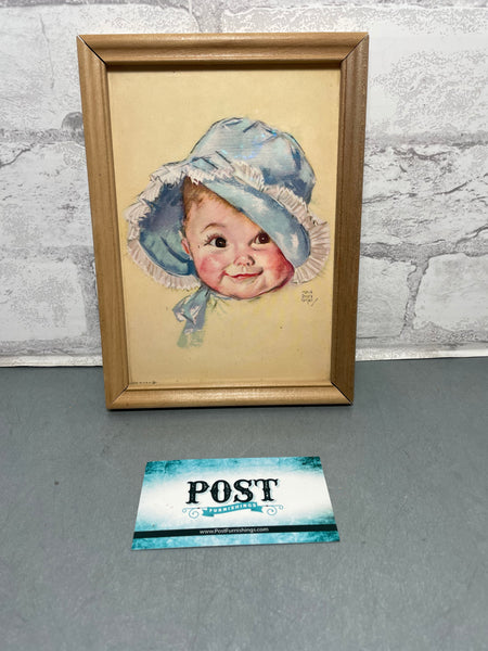 Vintage Framed Baby Art