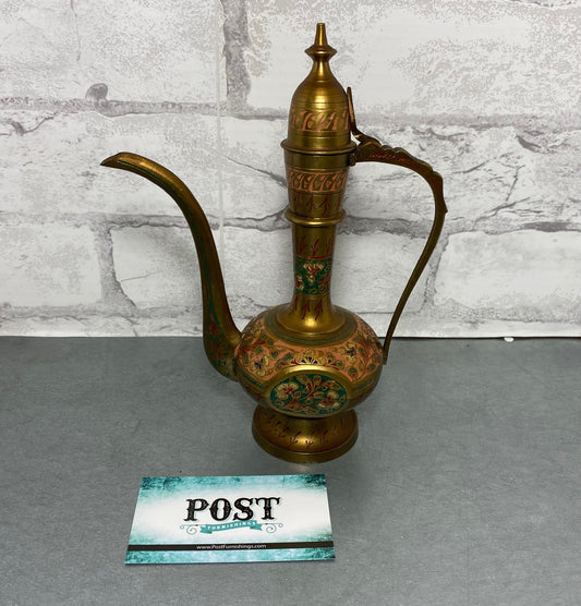 Small Brass Engraved Teapot