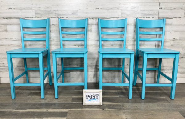 Teal Pub Height Dining Set