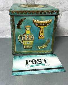 Small Vintage Blue Canister