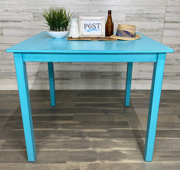 Teal Pub Height Dining Set